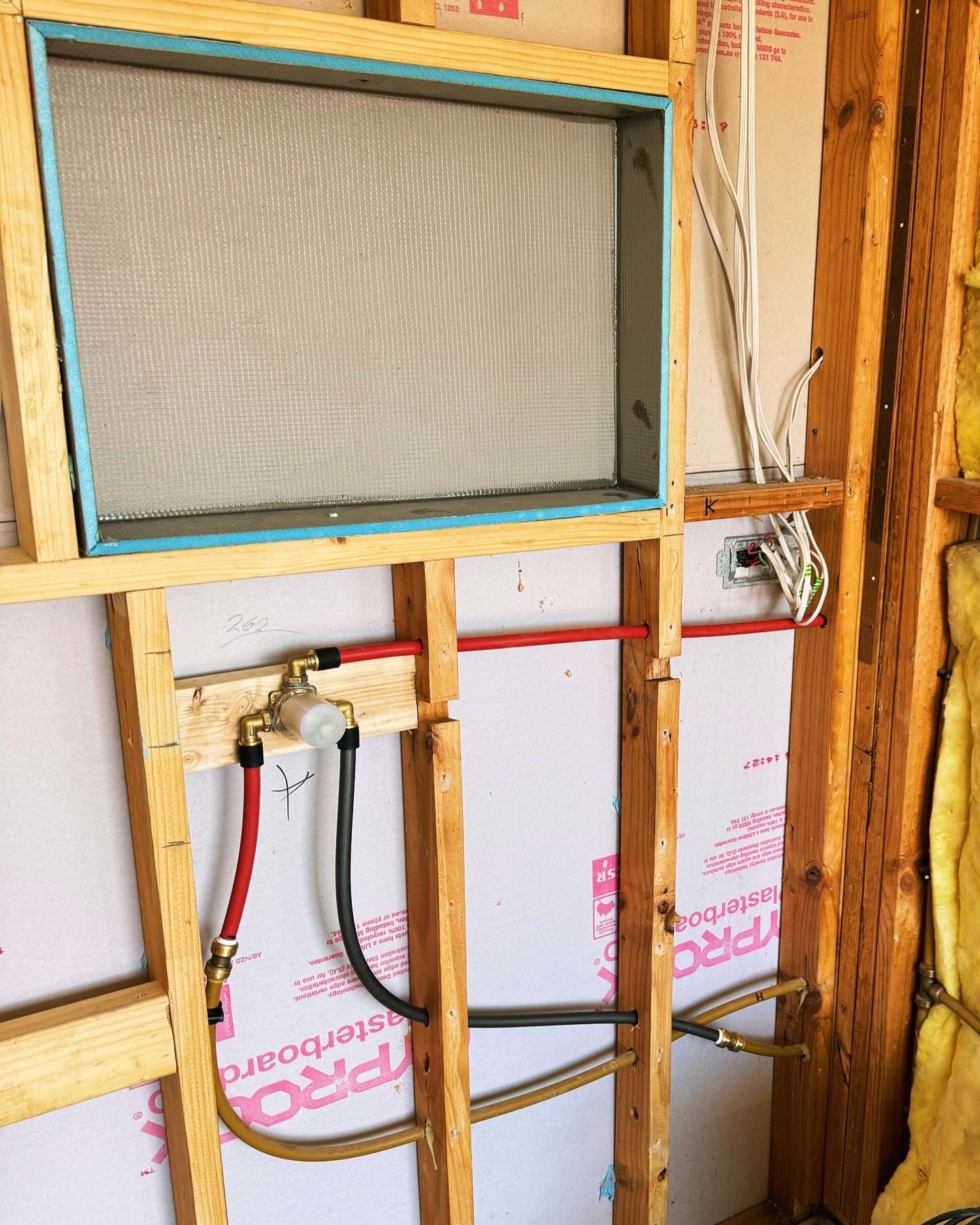 Plumbing rough in for bathroom renovation