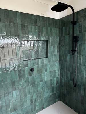 Installation of bathroom fixtures complete