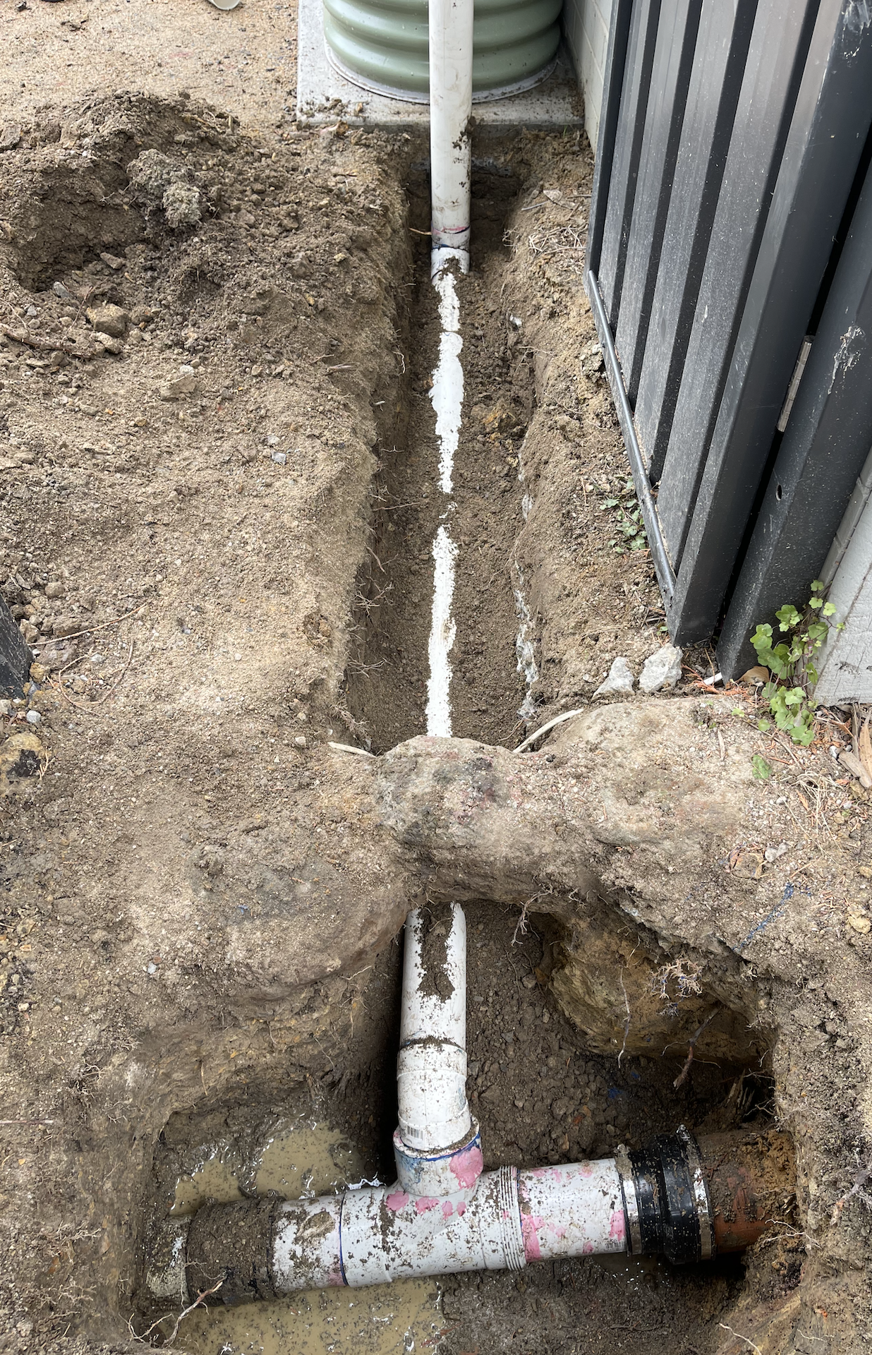 Rainwater tank connected to stormwater drainage